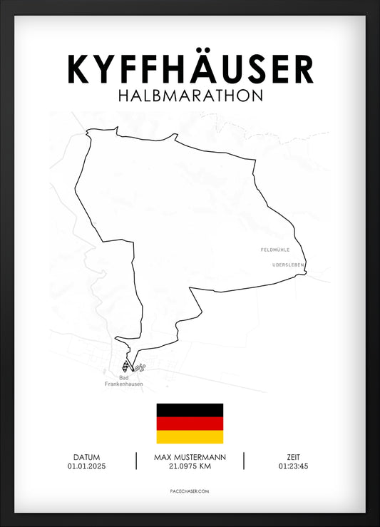Halvmaraton Kyffhäuser Bjergløb Plakat