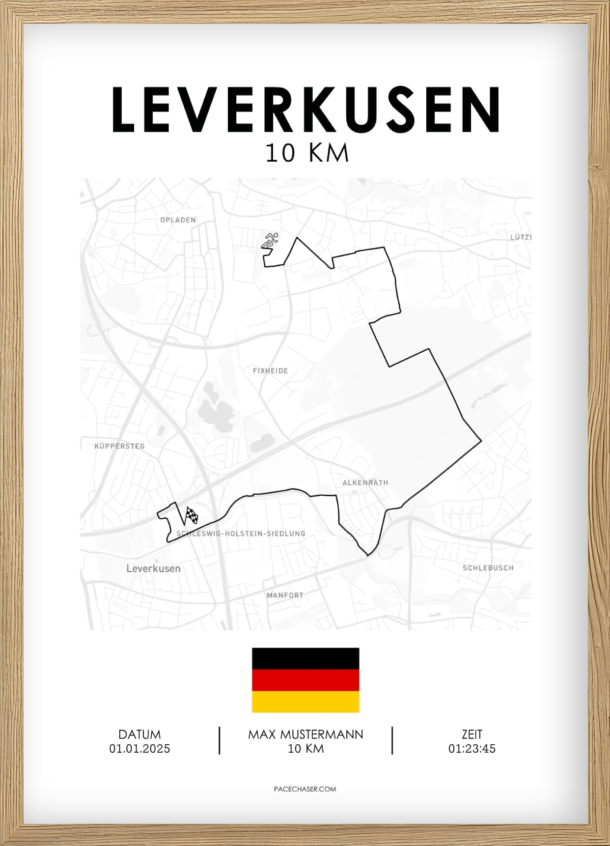 Leverkusen Half Marathon / 10 km / 5 km Race Poster