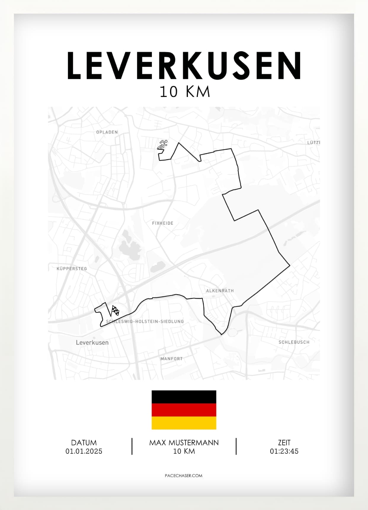 Leverkusen Half Marathon / 10 km / 5 km Race Poster