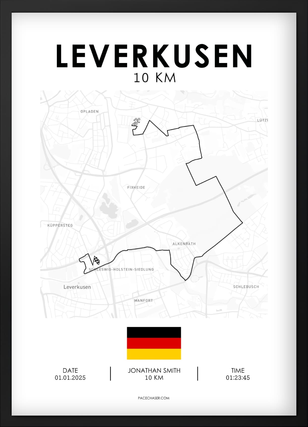 Leverkusen Half Marathon / 10 km / 5 km Race Poster