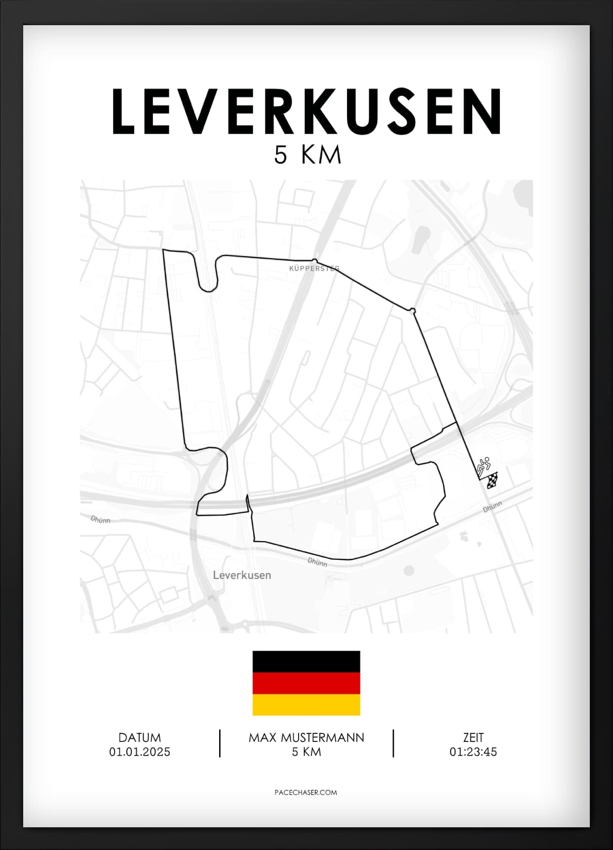 Leverkusen Half Marathon / 10 km / 5 km Race Poster