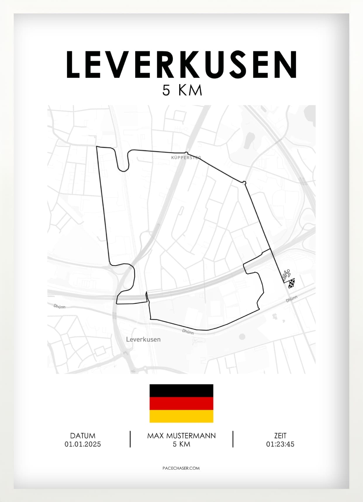 Leverkusen Half Marathon / 10 km / 5 km Race Poster