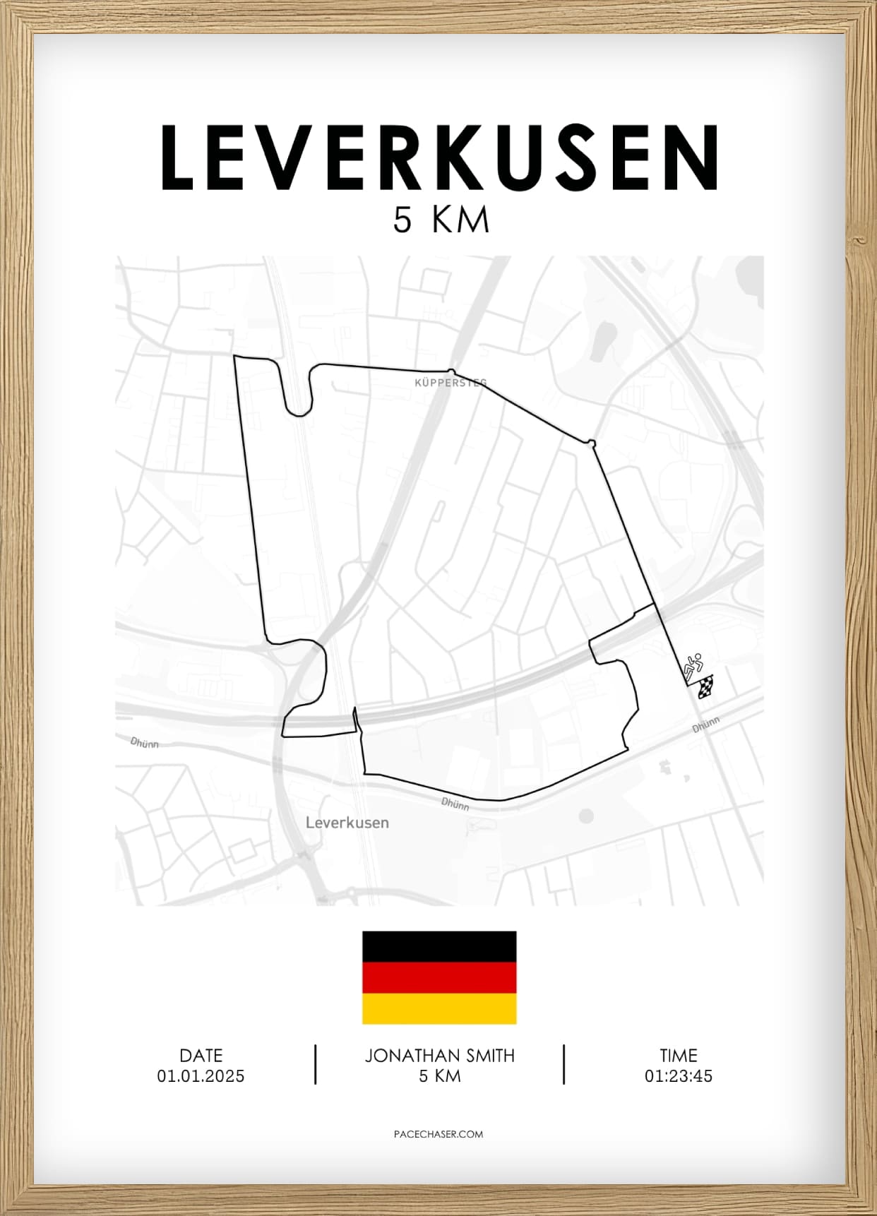Leverkusen Half Marathon / 10 km / 5 km Race Poster