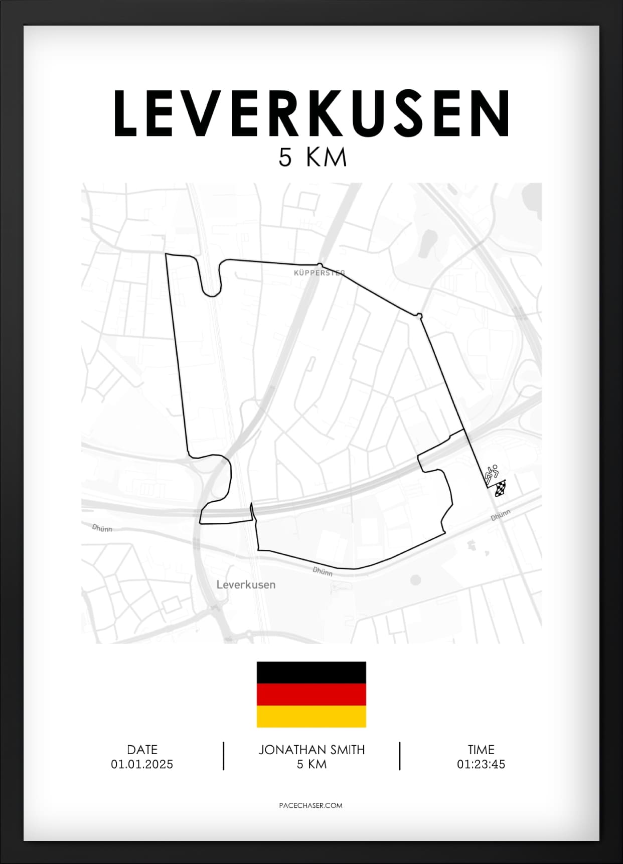 Leverkusen Half Marathon / 10 km / 5 km Race Poster