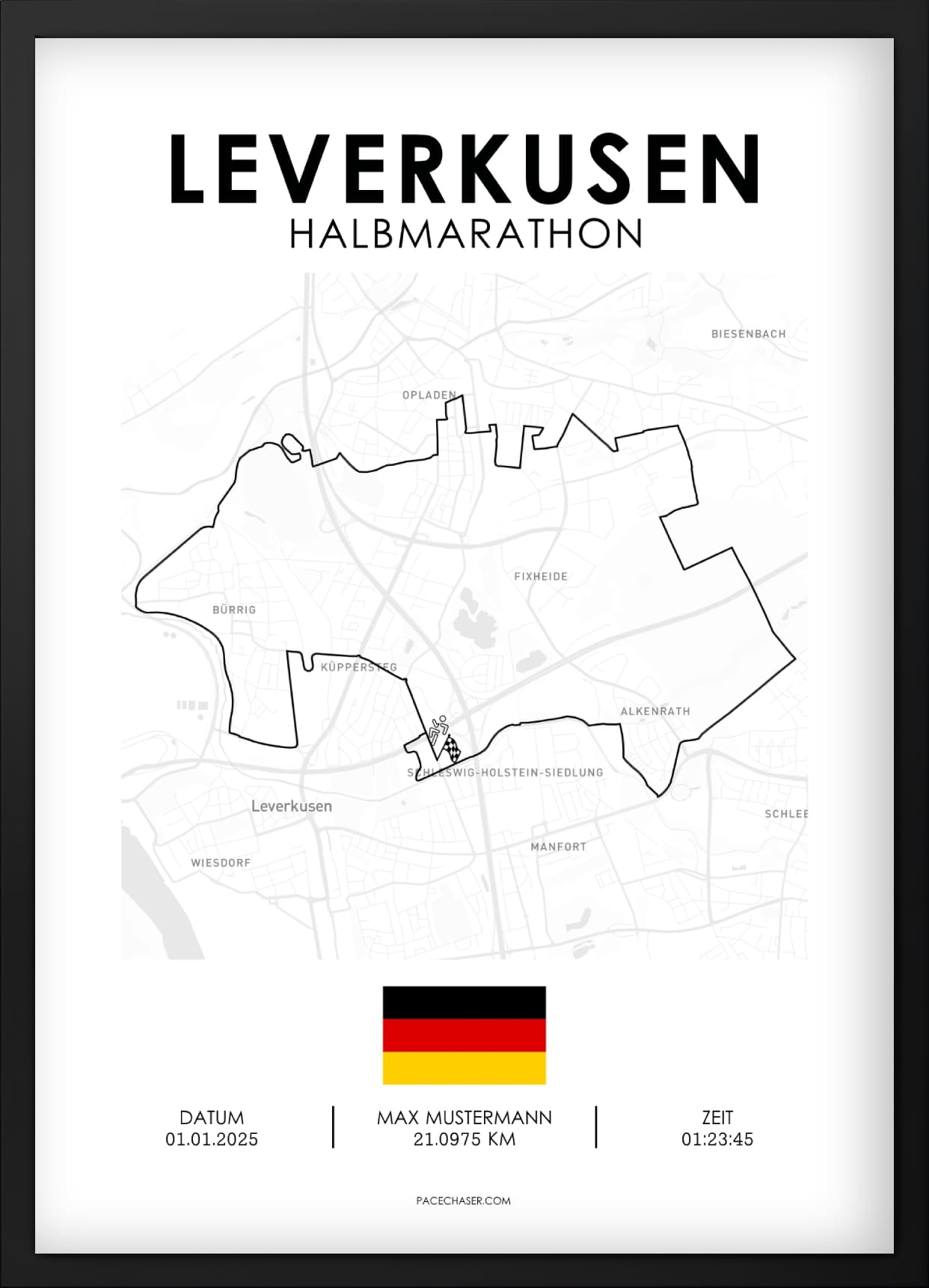 Leverkusen Half Marathon / 10 km / 5 km Race Poster