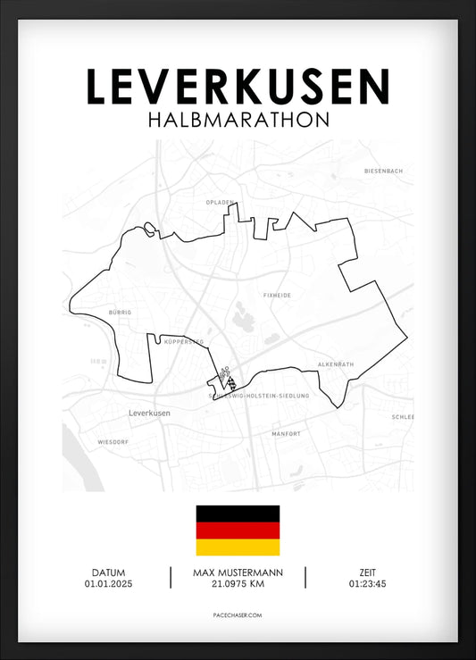 Leverkusen Half Marathon / 10 km / 5 km Race Poster