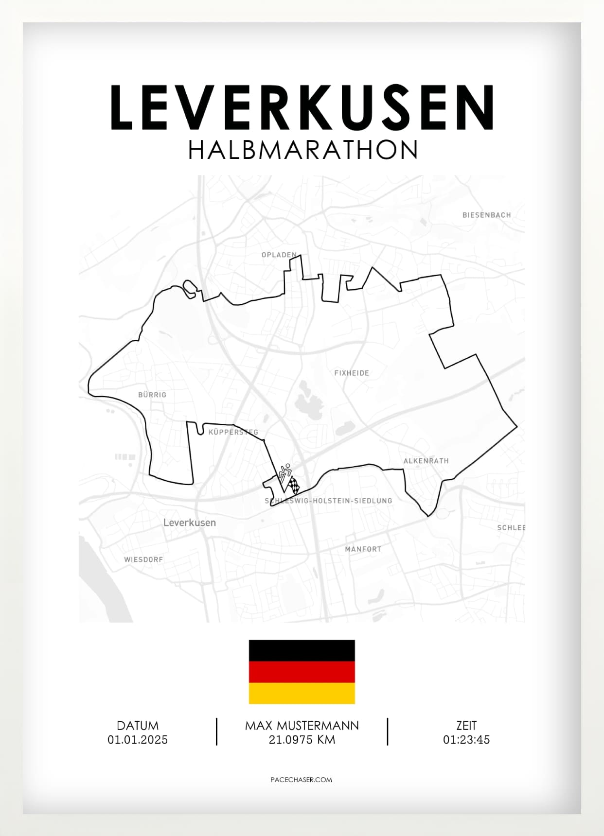 Leverkusen Half Marathon / 10 km / 5 km Race Poster