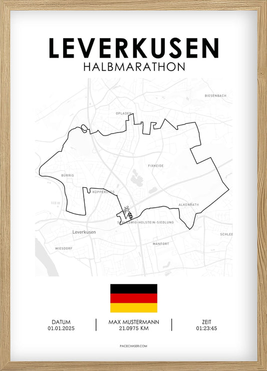 Leverkusen Half Marathon / 10 km / 5 km Race Poster
