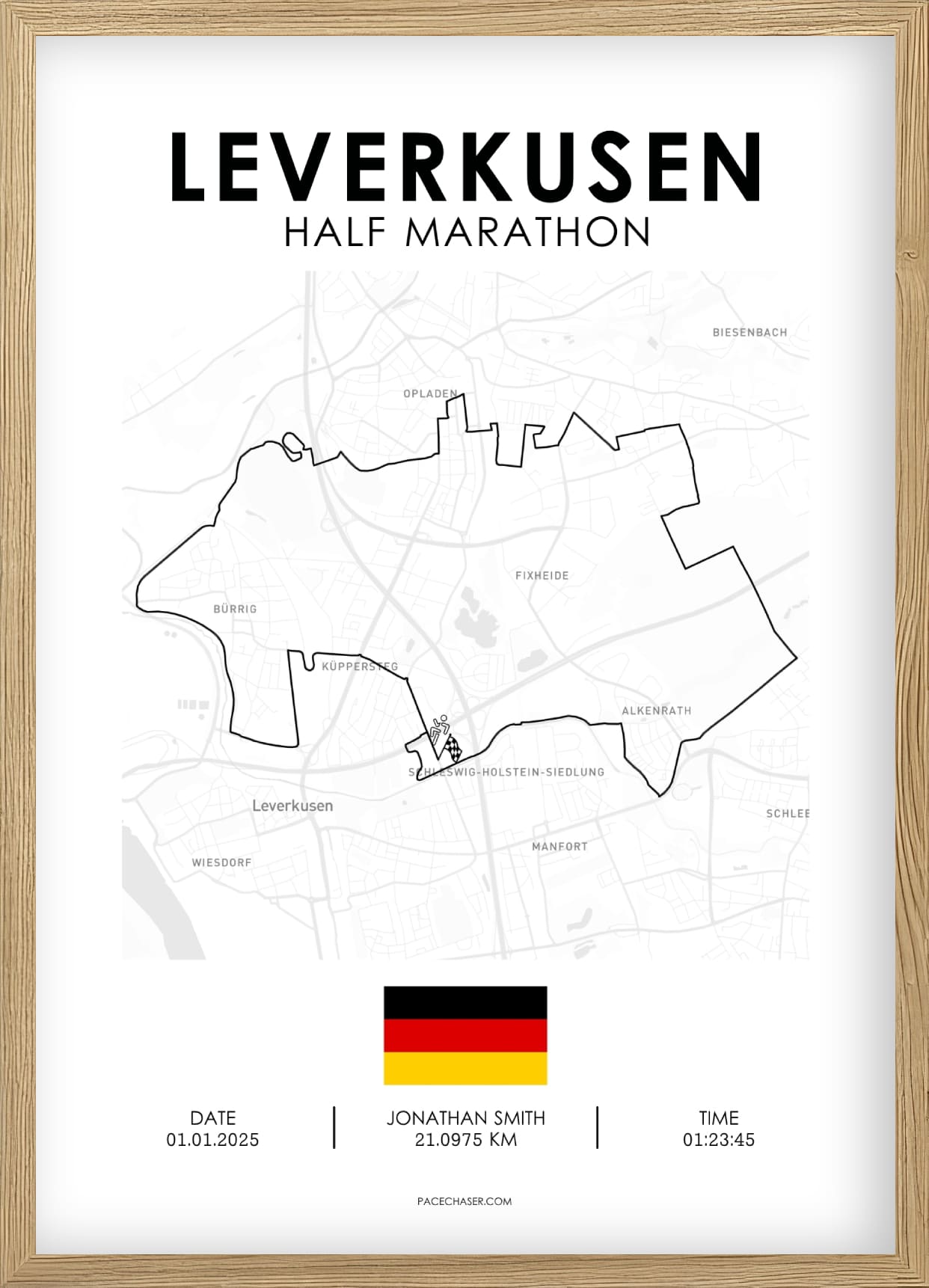 Leverkusen Half Marathon / 10 km / 5 km Race Poster