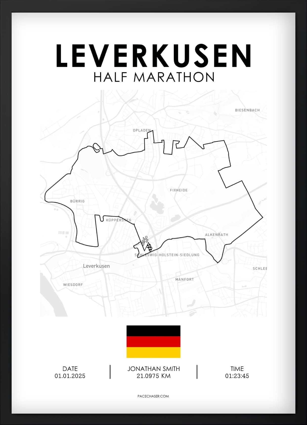 Leverkusen Half Marathon / 10 km / 5 km Race Poster