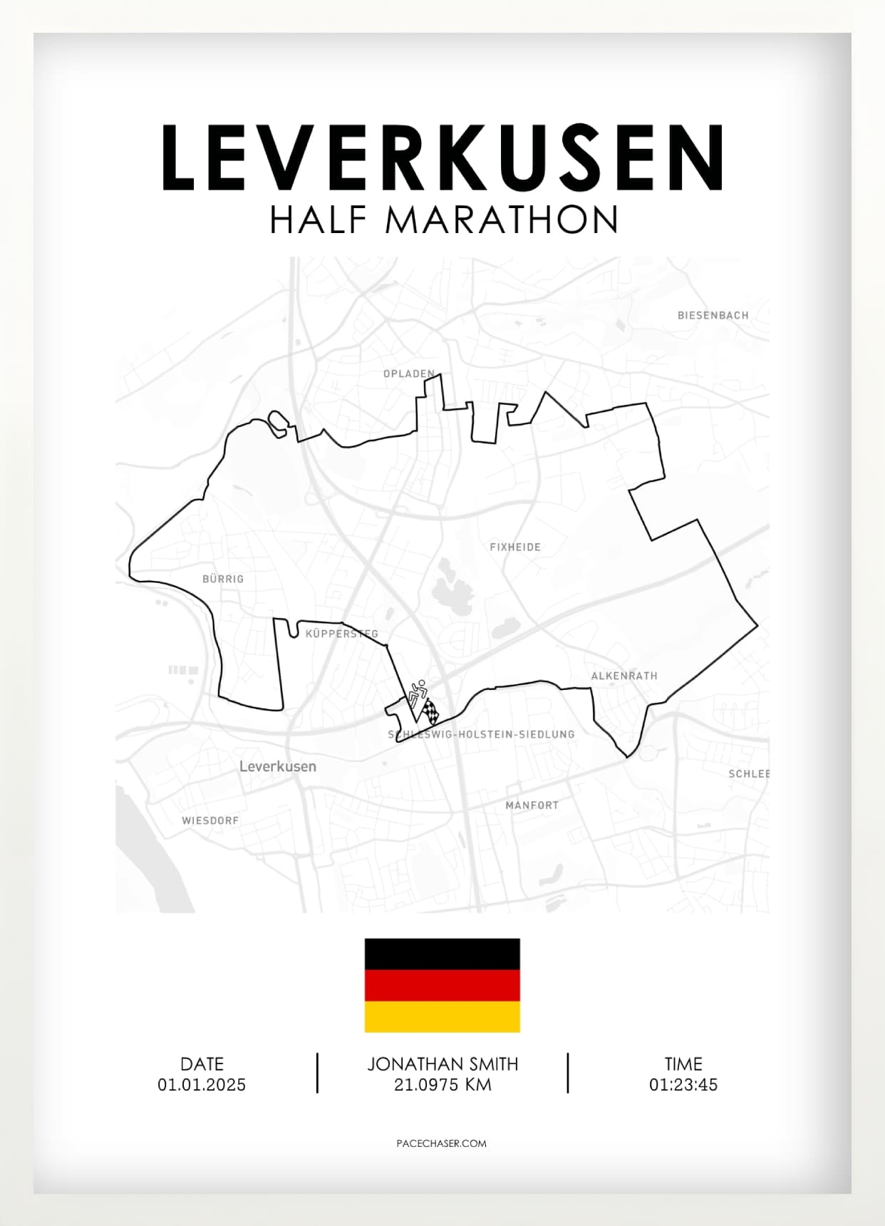 Leverkusen Half Marathon / 10 km / 5 km Race Poster