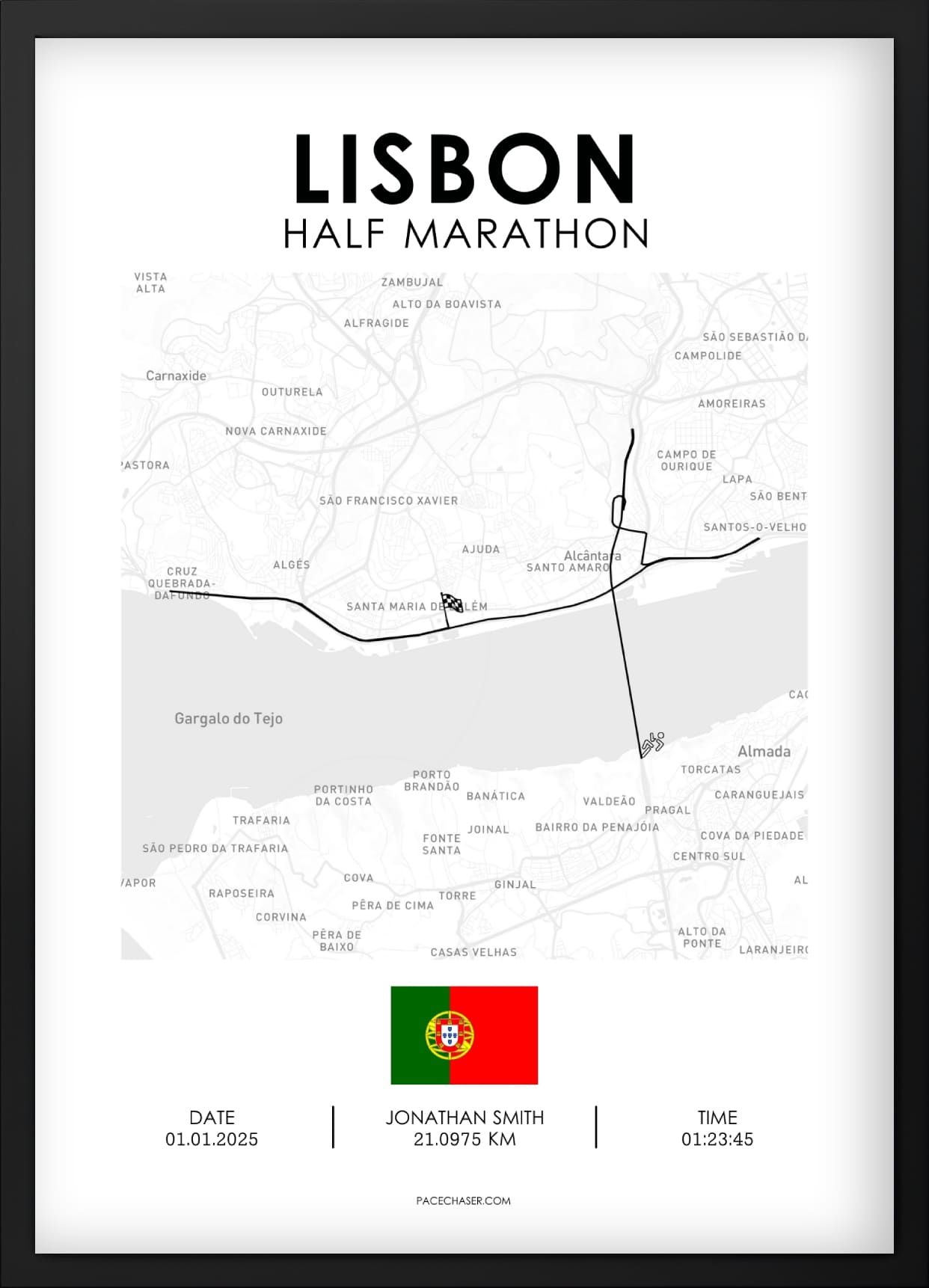Halbmarathon Lissabon Poster (Superhalf)