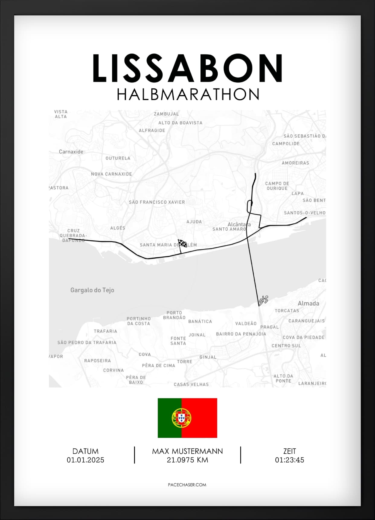Halbmarathon Lissabon Poster (Superhalf)
