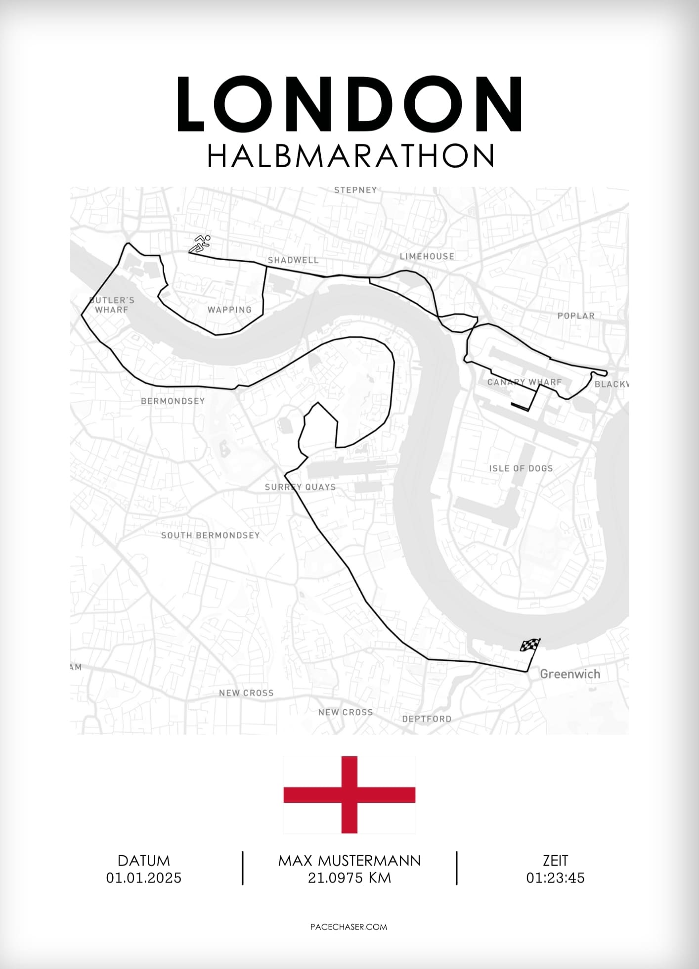Halbmarathon London Poster