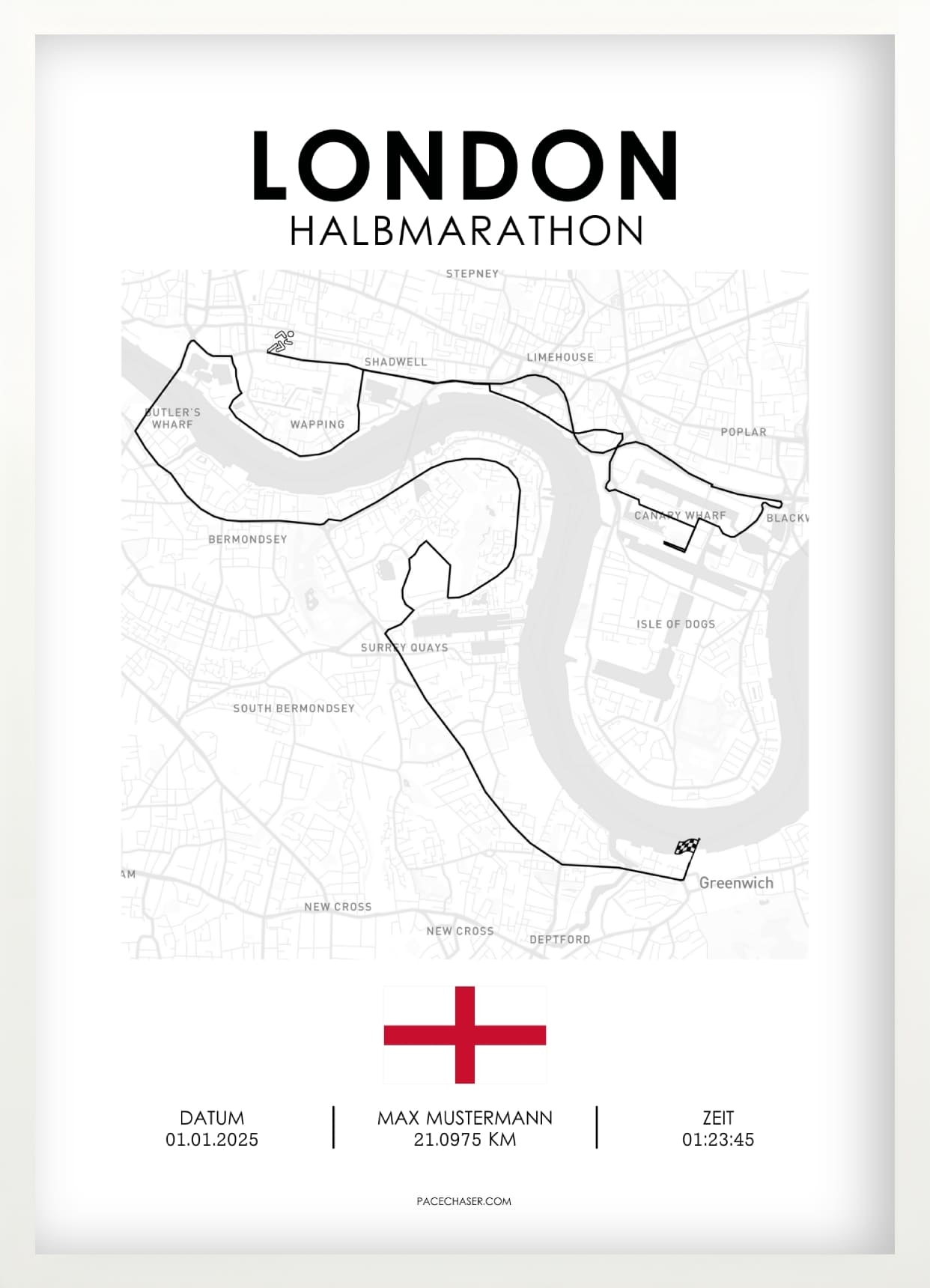 Halbmarathon London Poster