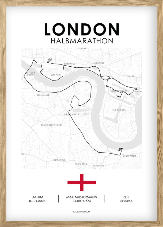 Halbmarathon London Poster