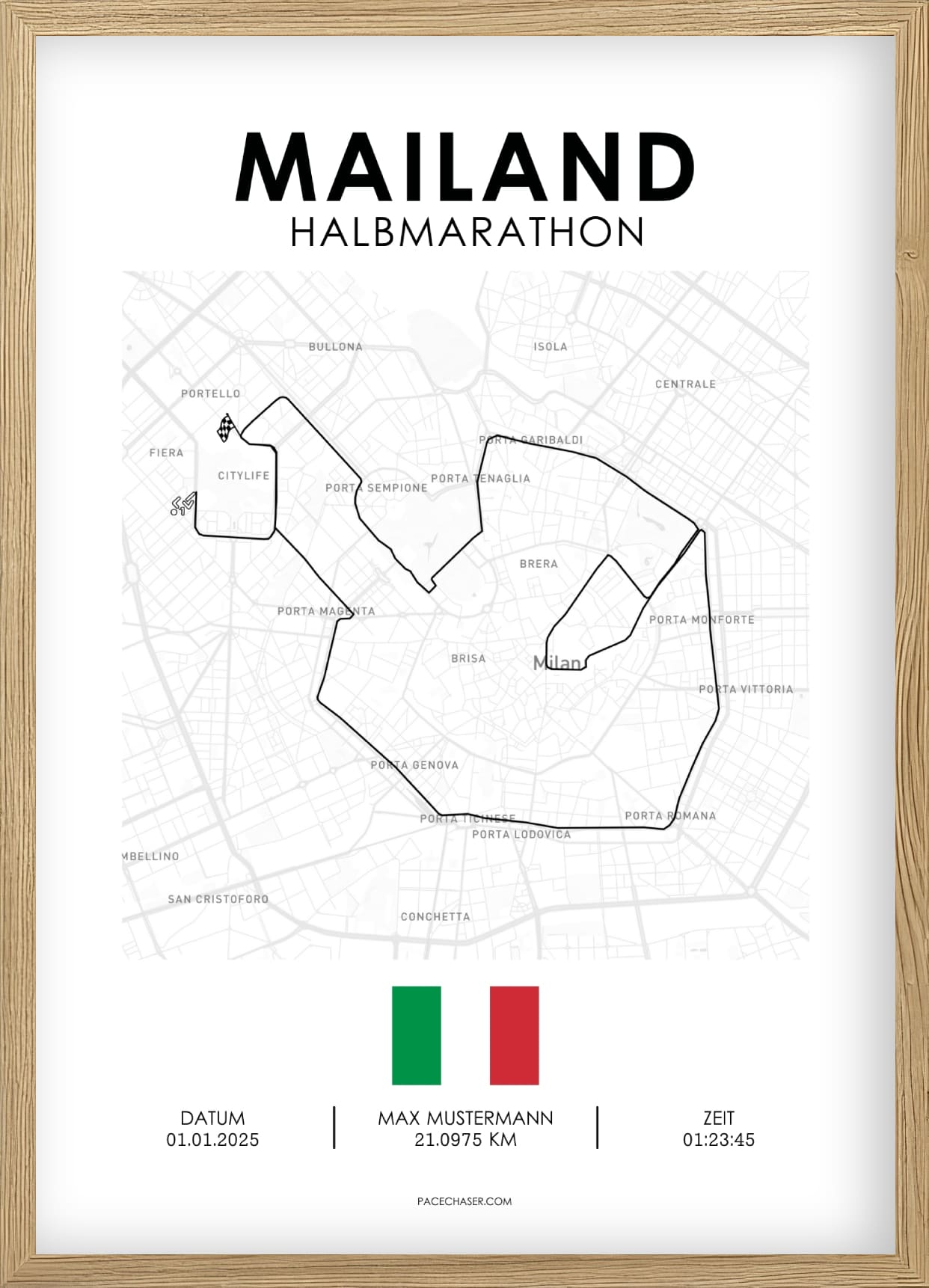 Halbmarathon Mailand Poster (Milano 21)
