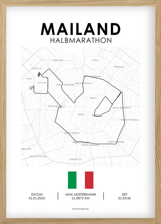 Halbmarathon Mailand Poster (Milano 21)