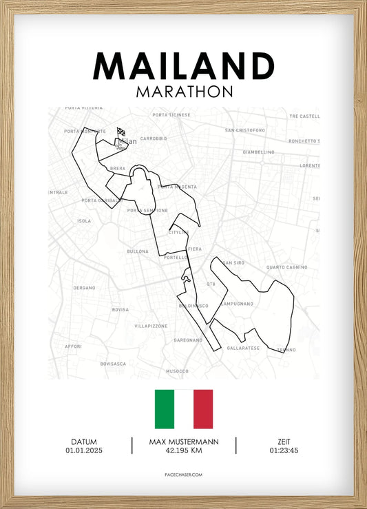 Marathon Mailand Poster