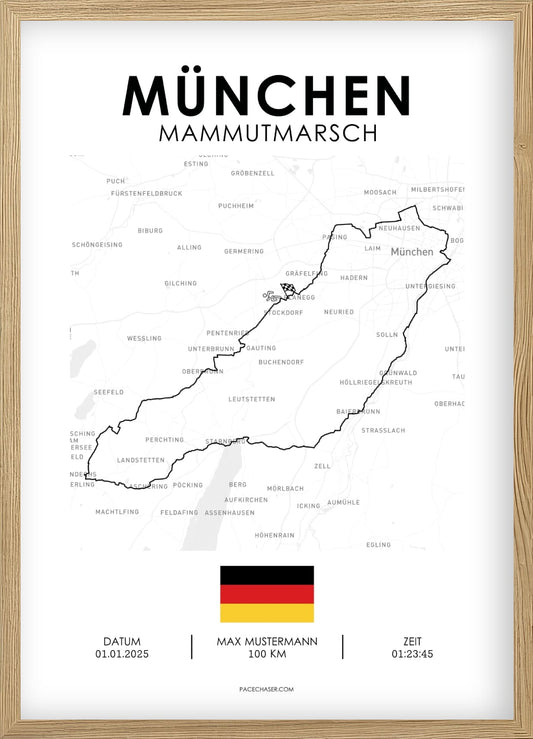 Mammoth March Munich Poster (100 KM)