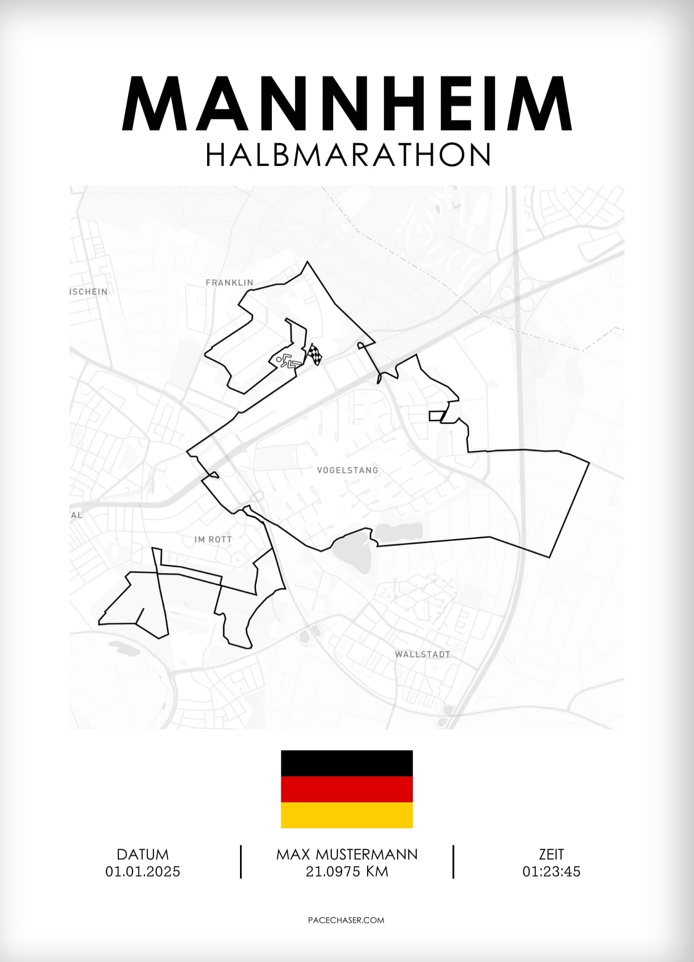 Halbmarathon Mannheim Poster - ab 2023
