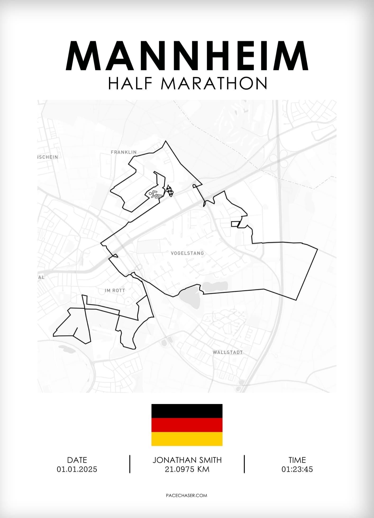Halbmarathon Mannheim Poster - ab 2023