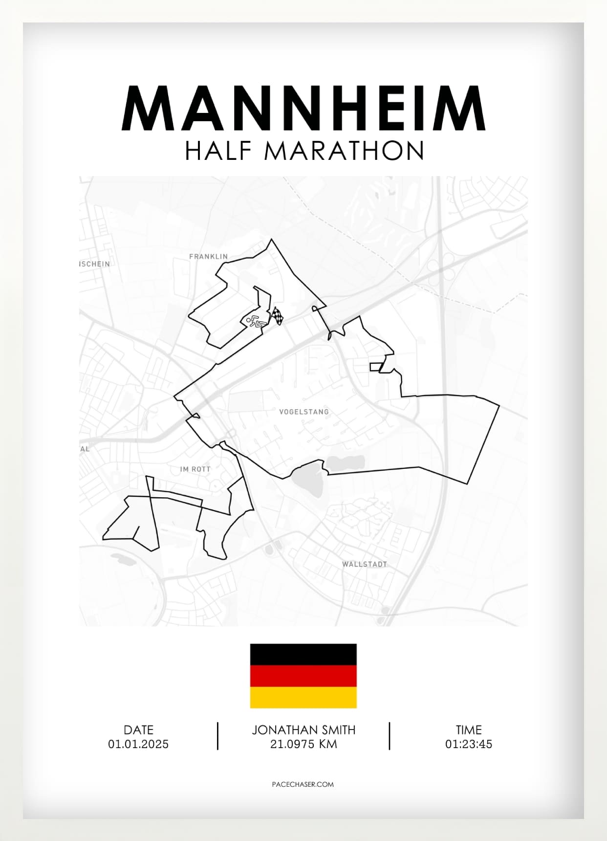 Halbmarathon Mannheim Poster - ab 2023