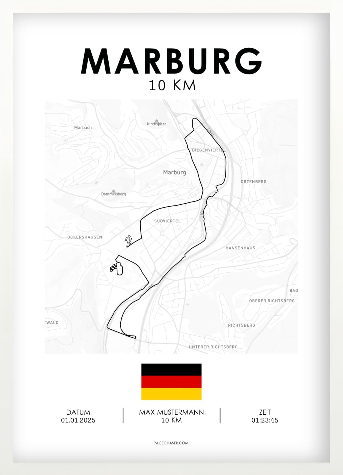 Marburg Marathon / Halbmarathon / 10 km Laufposter