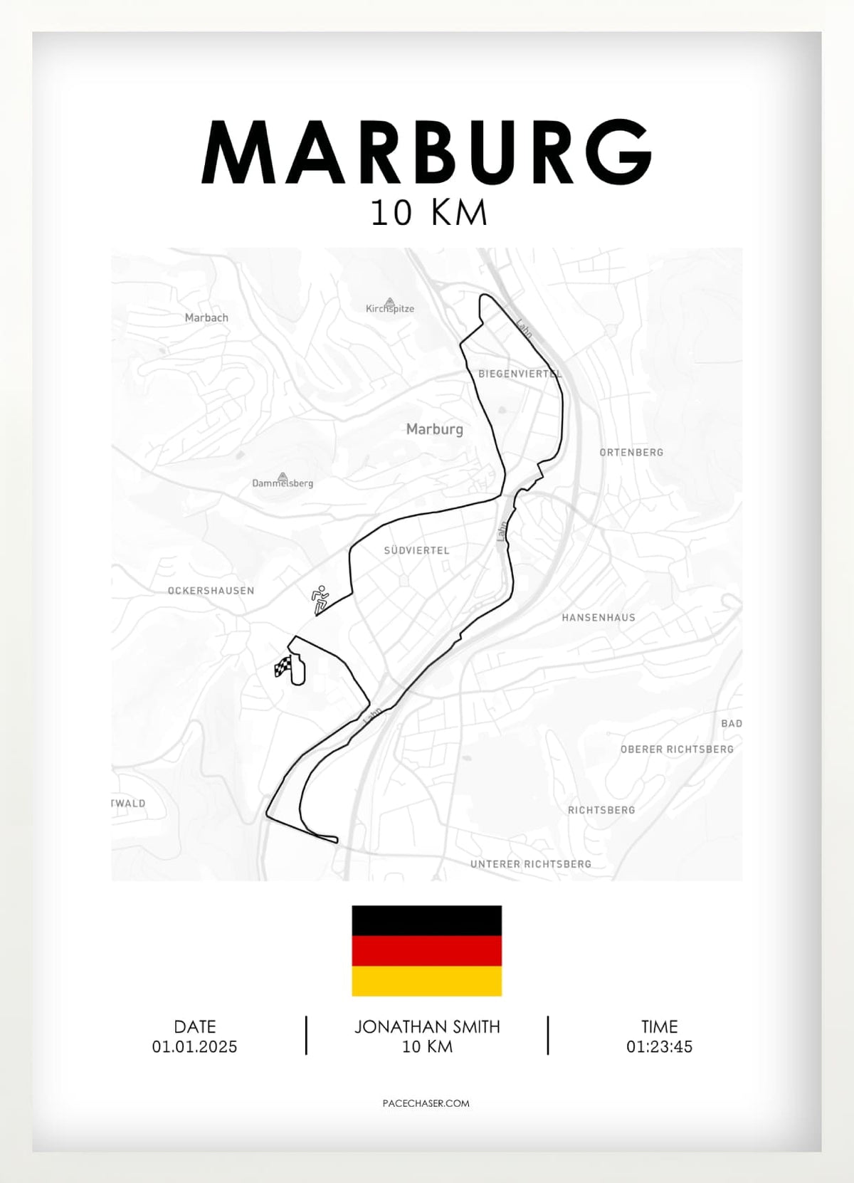Marburg Marathon / Halbmarathon / 10 km Laufposter