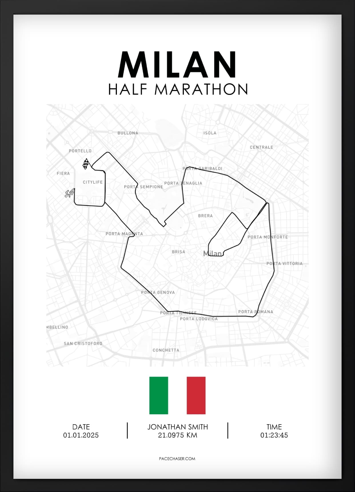 Halbmarathon Mailand Poster (Milano 21)