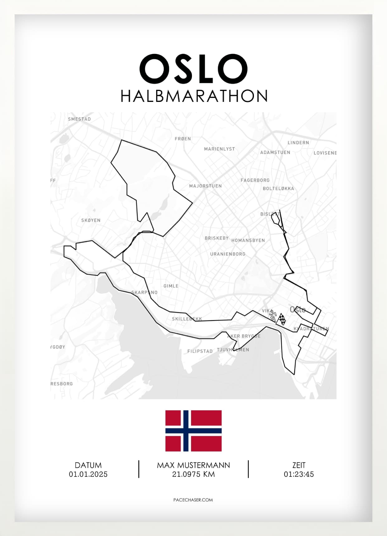 Halbmarathon Oslo Poster