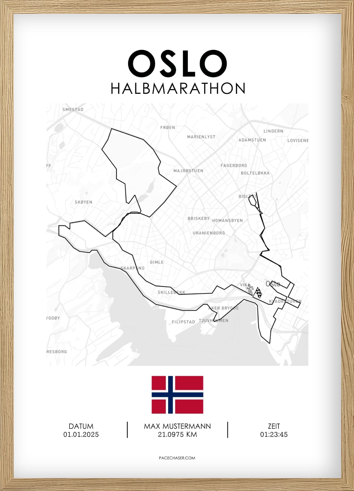 Halbmarathon Oslo Poster