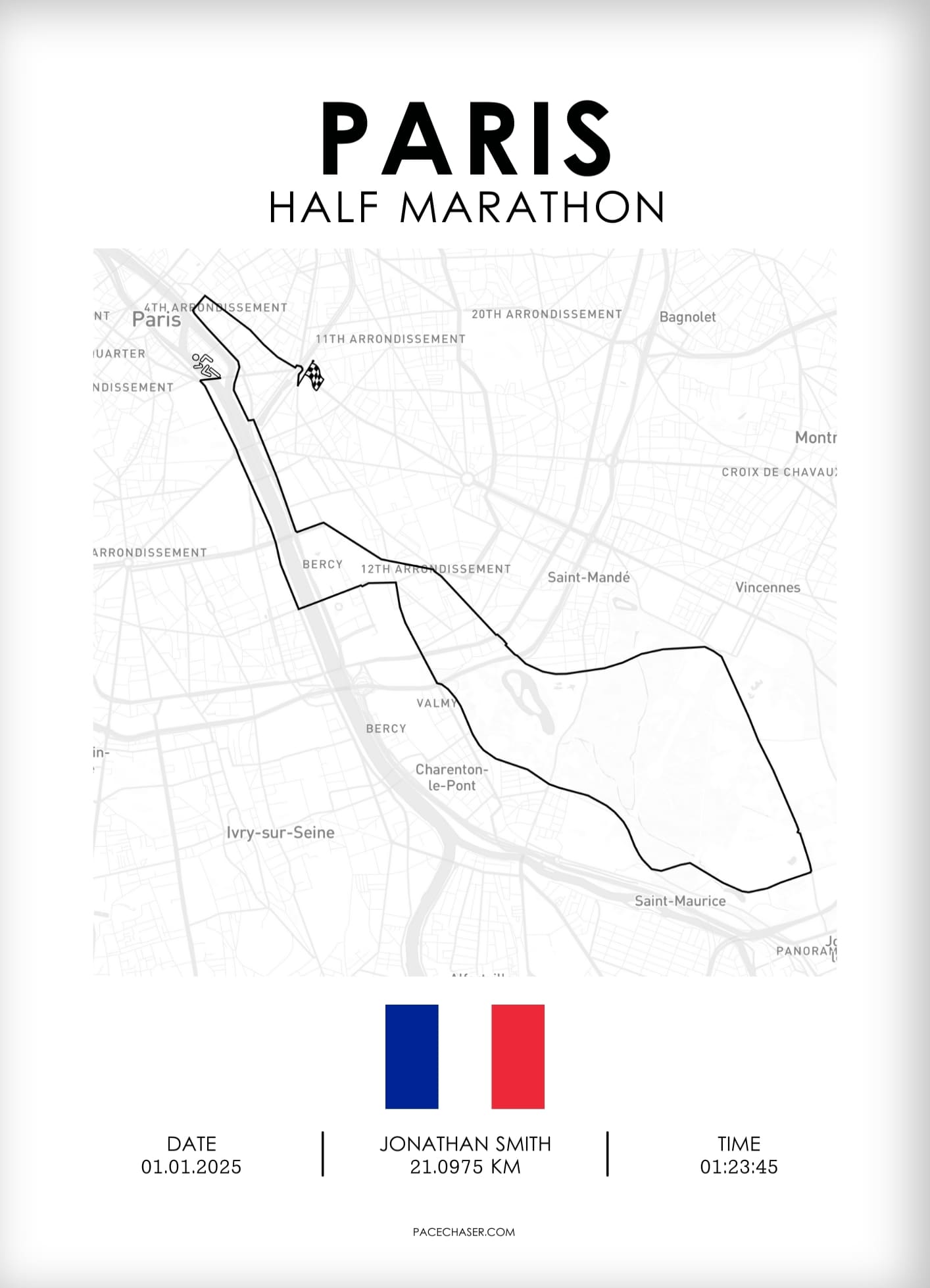 Halbmarathon Paris Poster