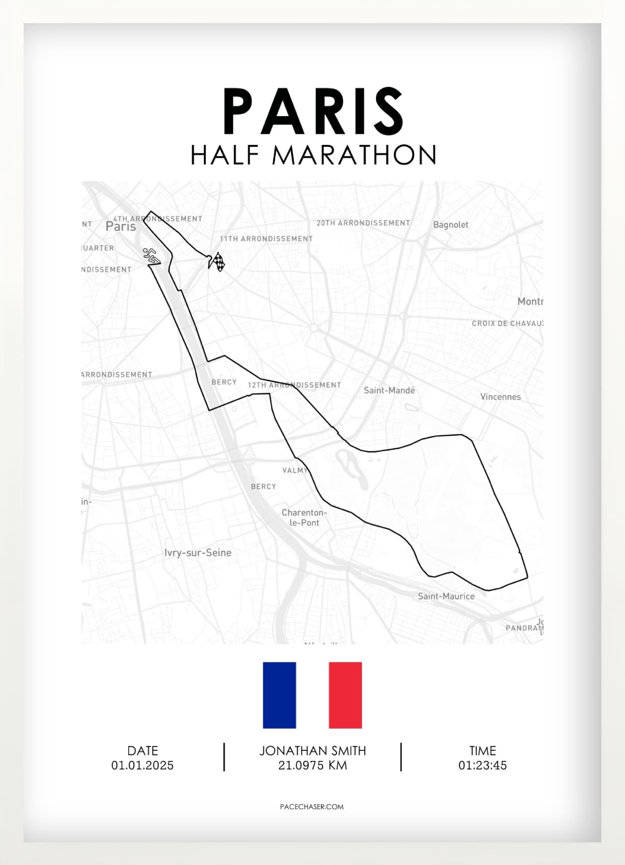 Halbmarathon Paris Poster