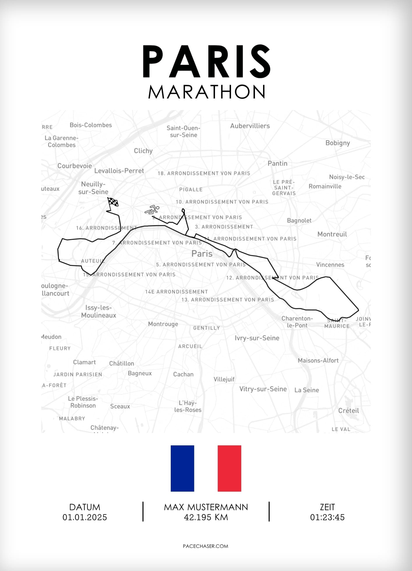 Plakat til Paris Marathon