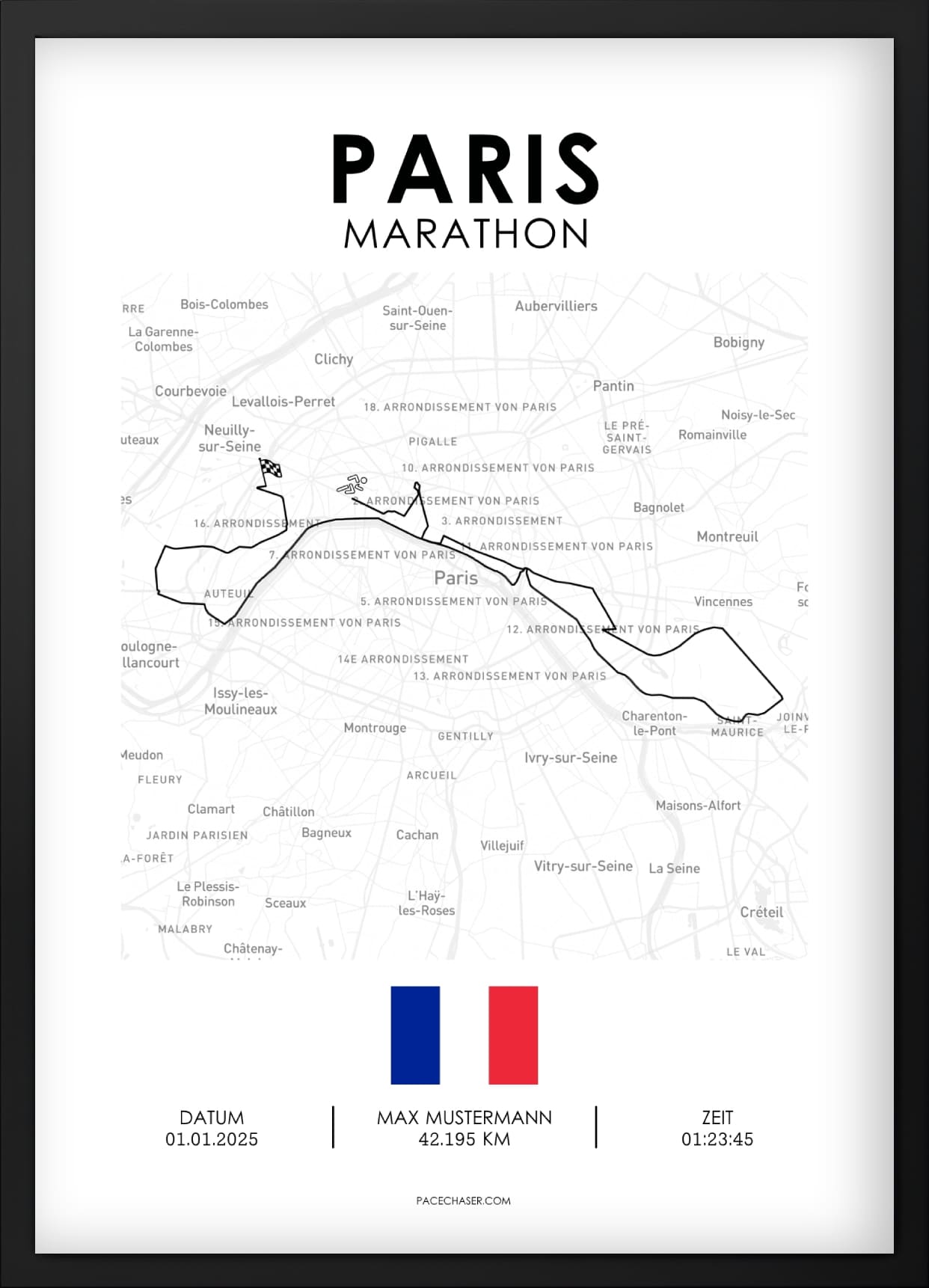 Plakat til Paris Marathon