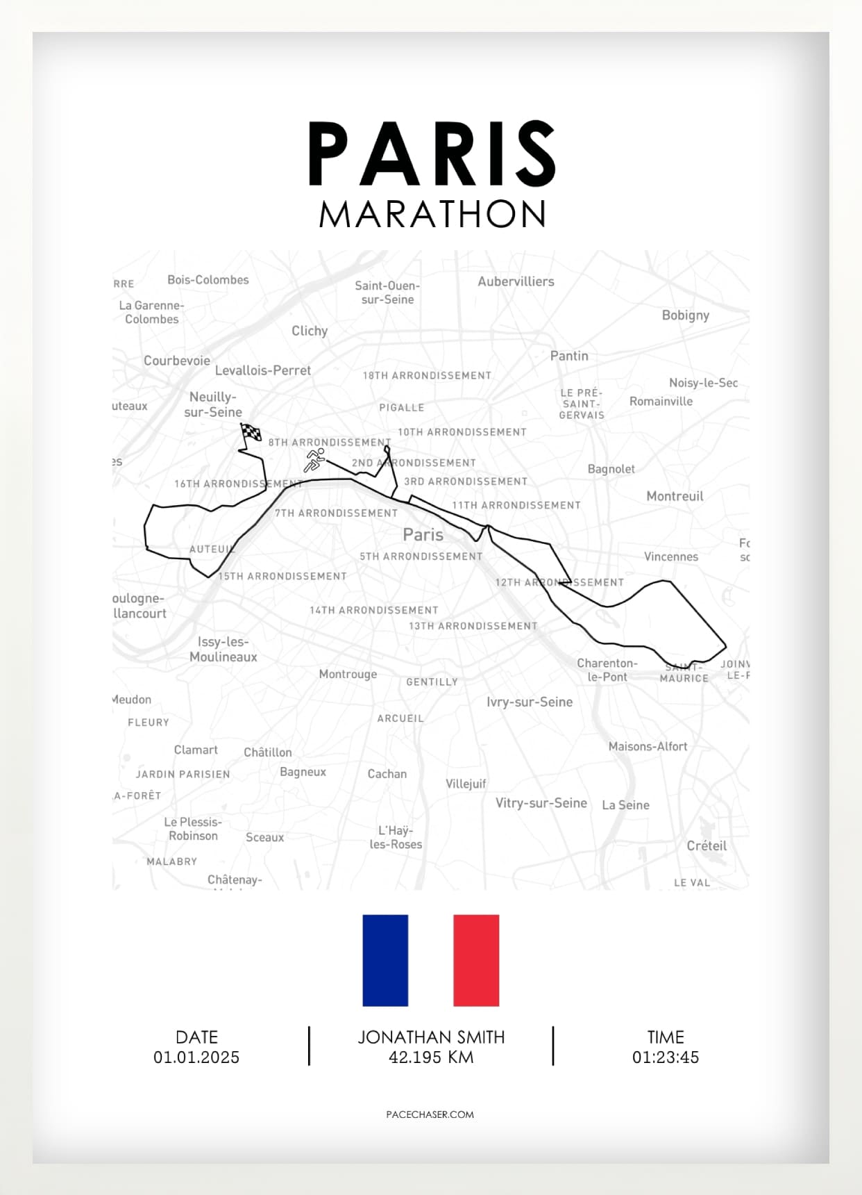 Plakat til Paris Marathon