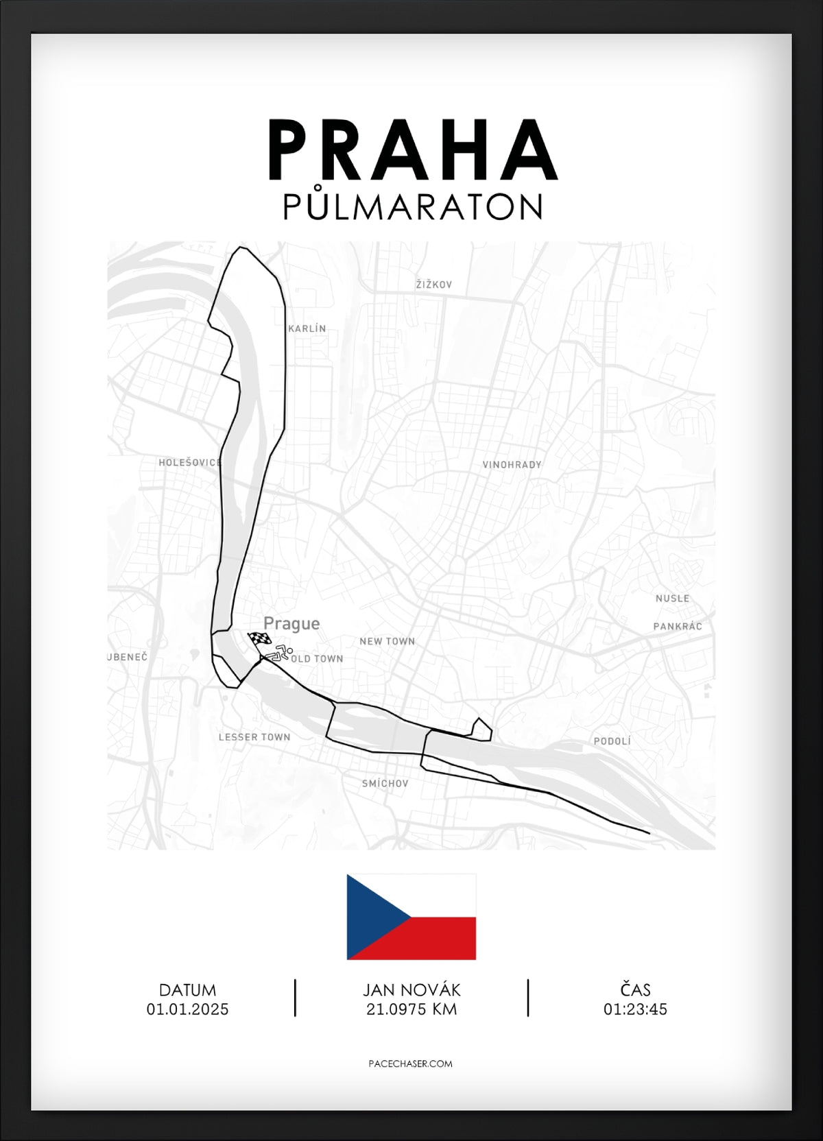 Halbmarathon Prag Poster (Superhalf) - bis 2024