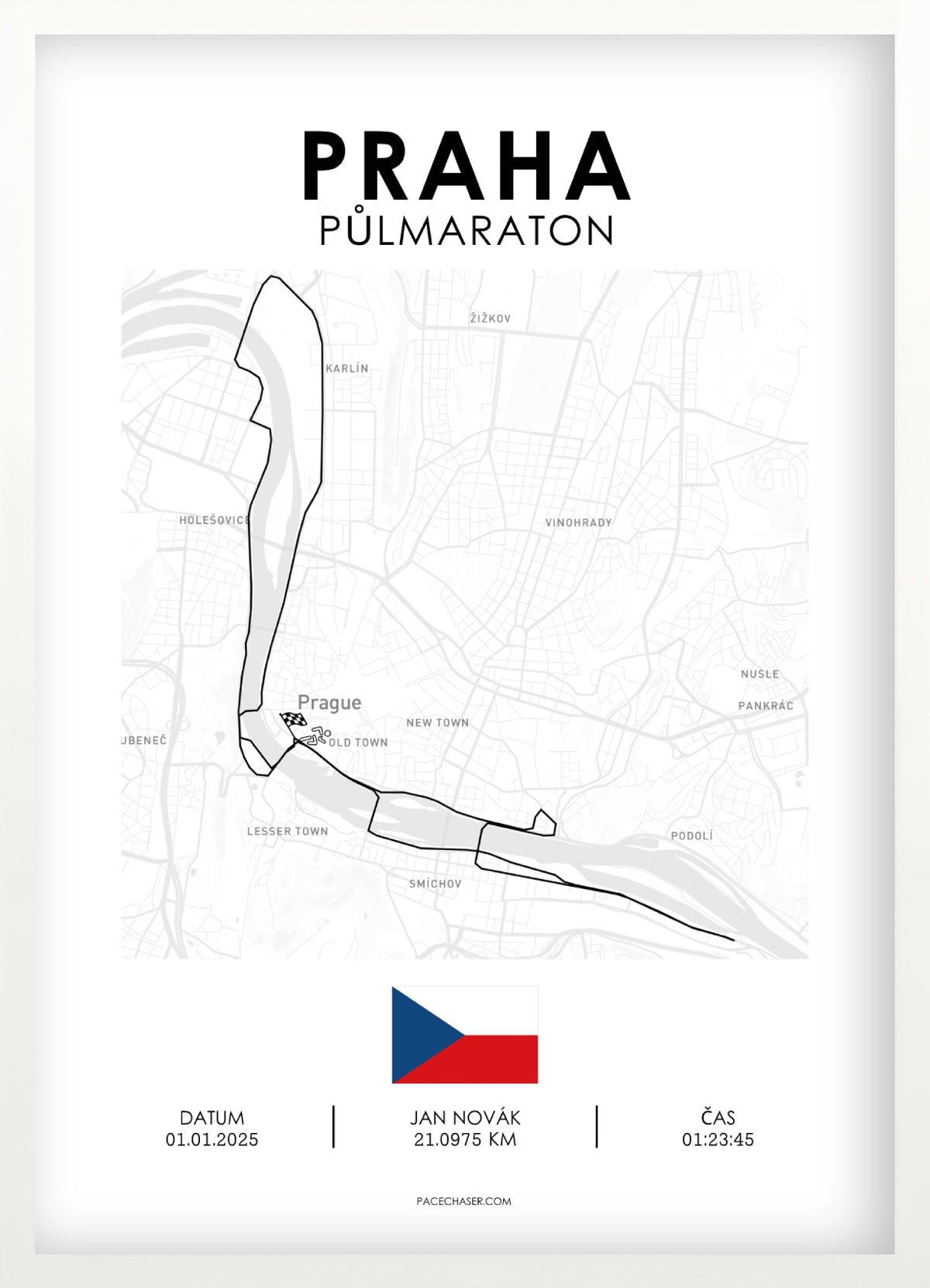 Halbmarathon Prag Poster (Superhalf) - bis 2024