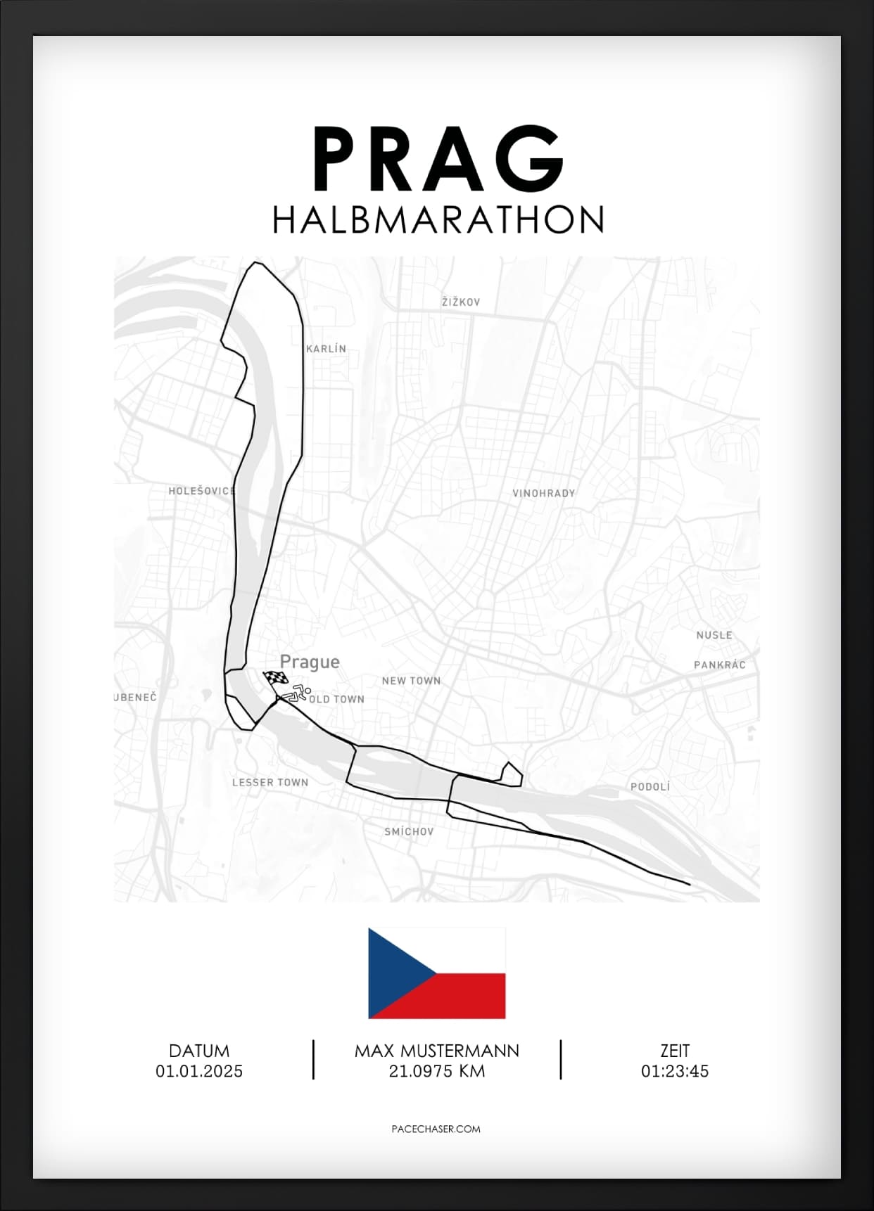 Halbmarathon Prag Poster (Superhalf) - bis 2024