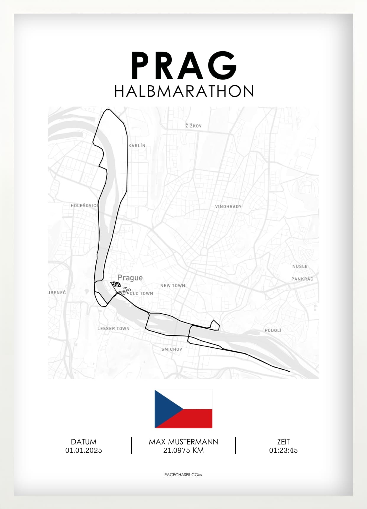 Halbmarathon Prag Poster (Superhalf) - bis 2024