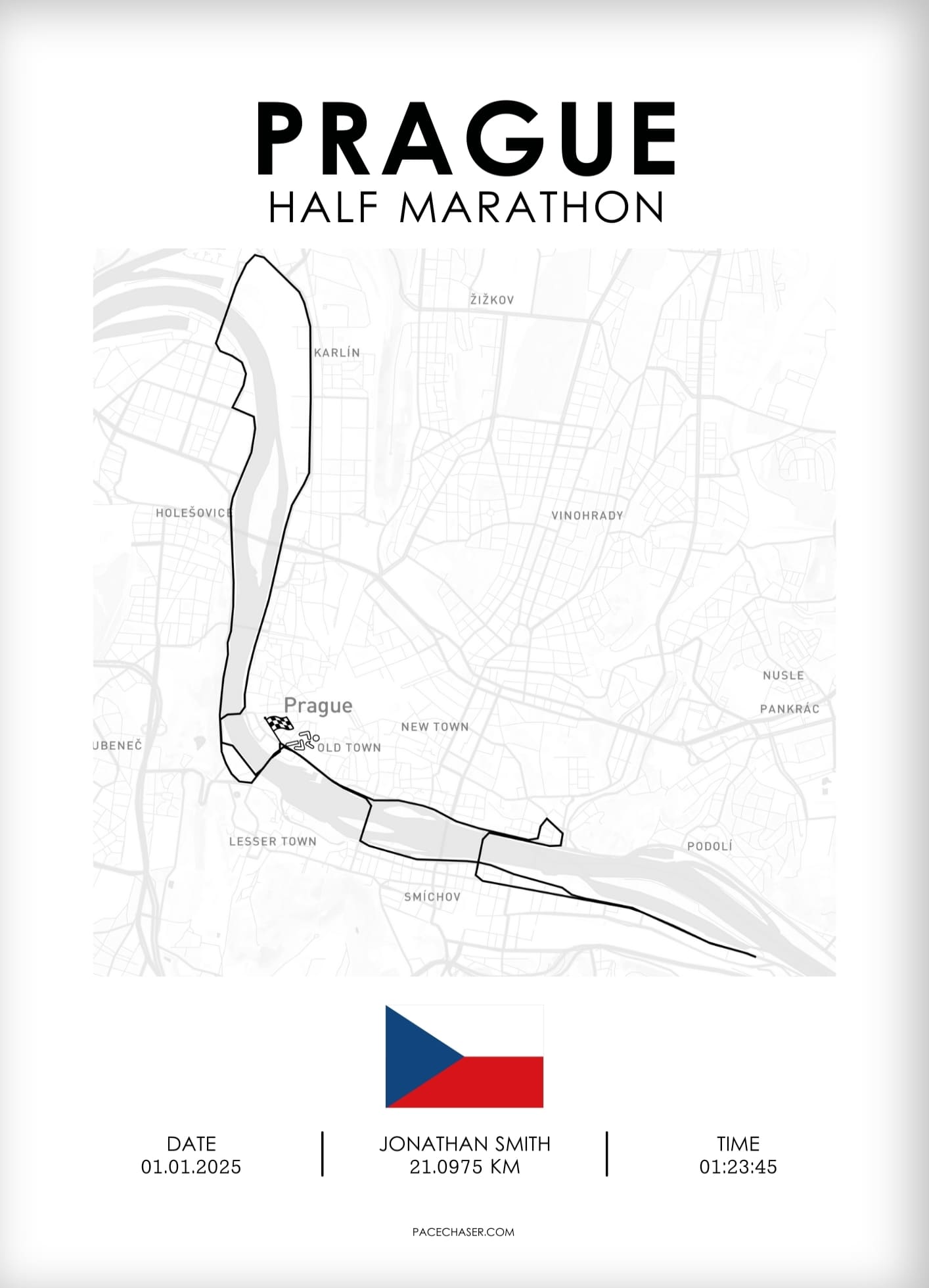 Halbmarathon Prag Poster (Superhalf) - bis 2024