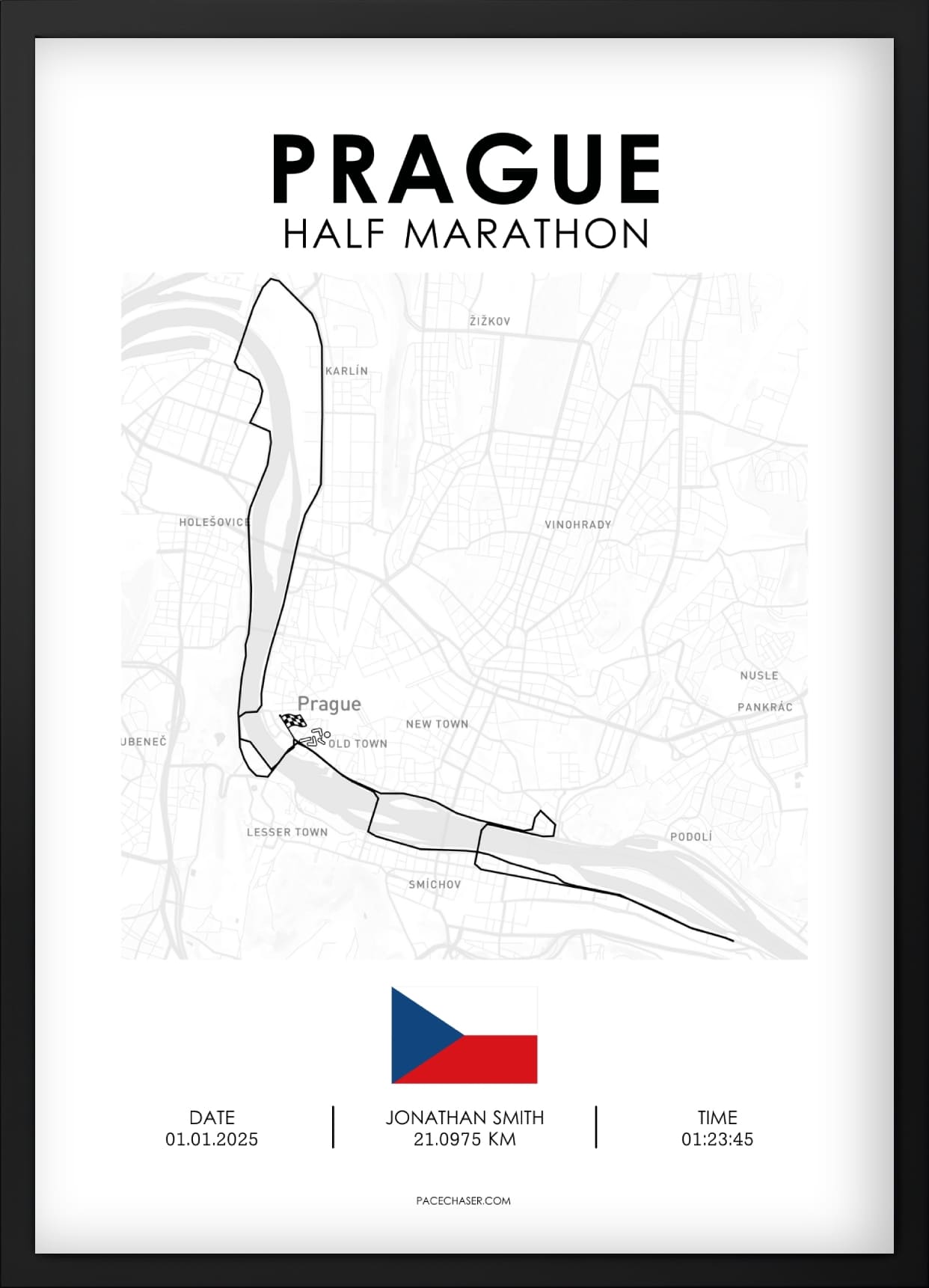 Halbmarathon Prag Poster (Superhalf) - bis 2024