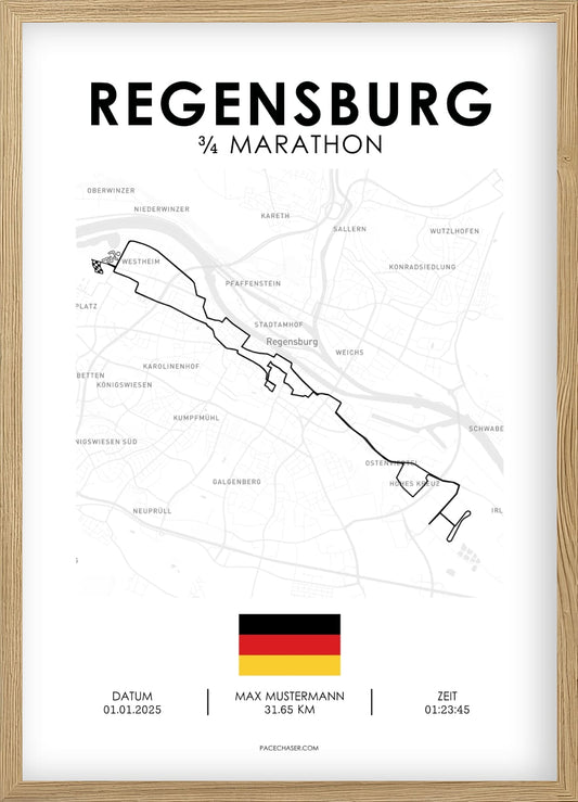 Three-Quarter Marathon Regensburg Poster