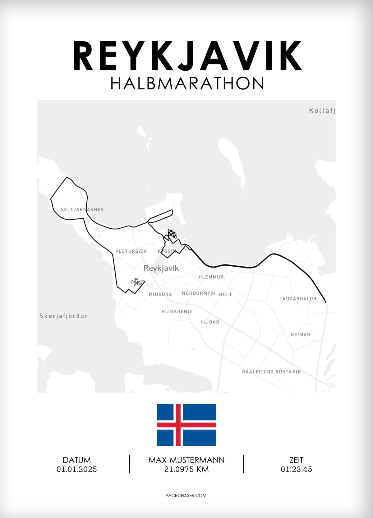 Halbmarathon Reykjavik Poster