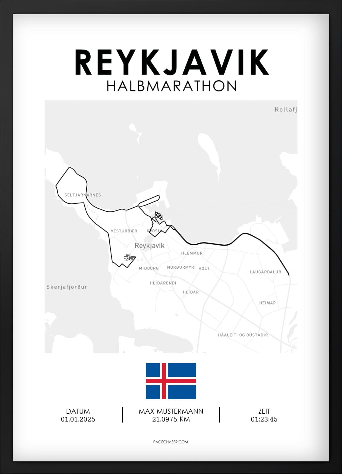 Halbmarathon Reykjavik Poster