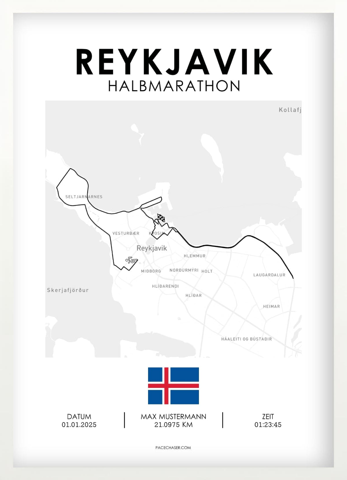 Halbmarathon Reykjavik Poster