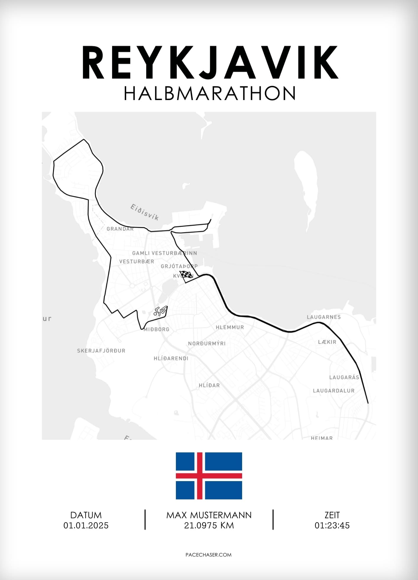 Halbmarathon Reykjavik Poster