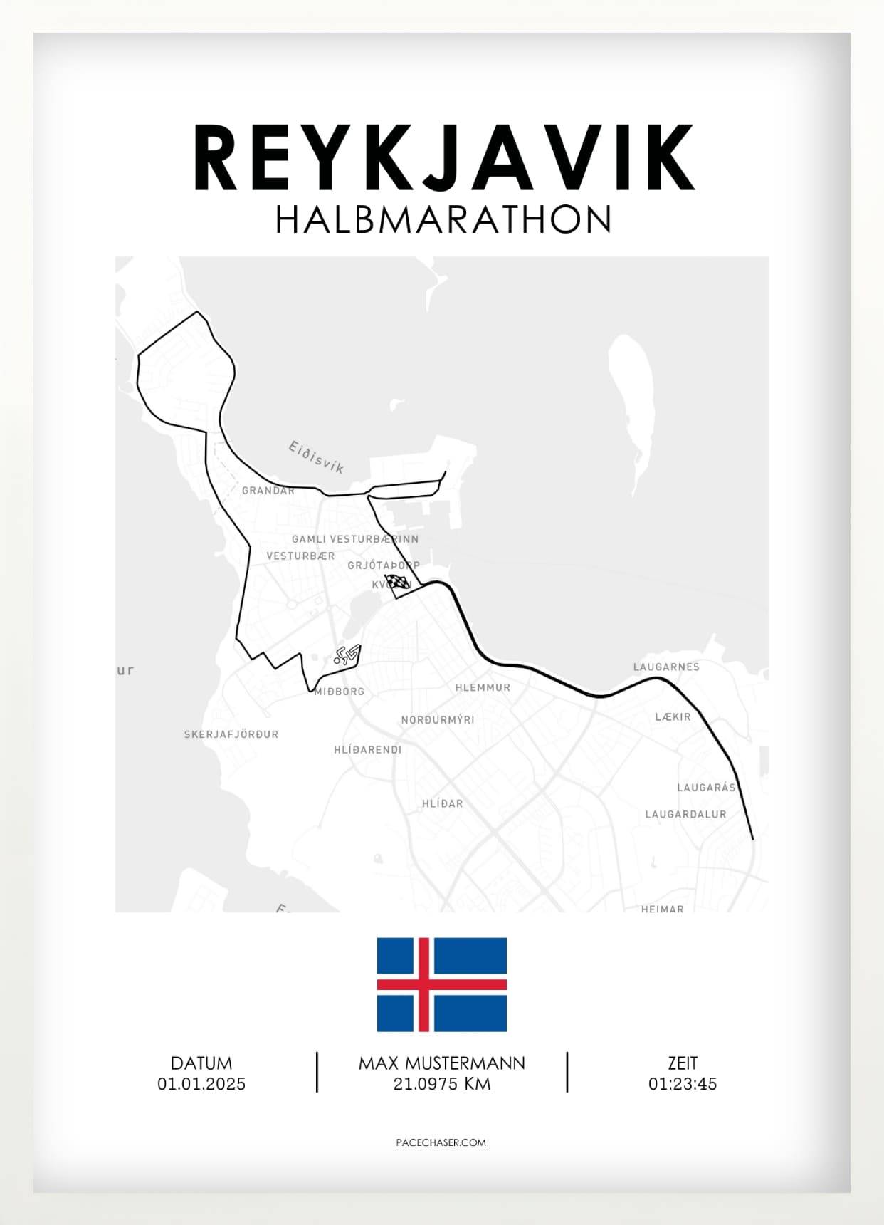 Halbmarathon Reykjavik Poster