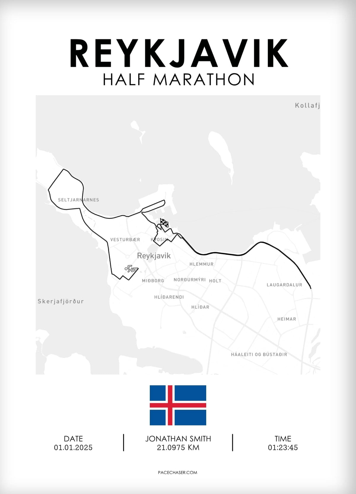 Halbmarathon Reykjavik Poster